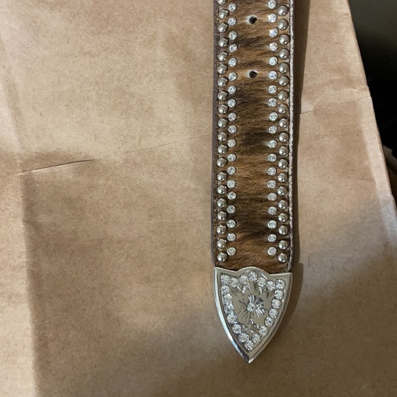 Cowhide Leather Bling Belt main image 5